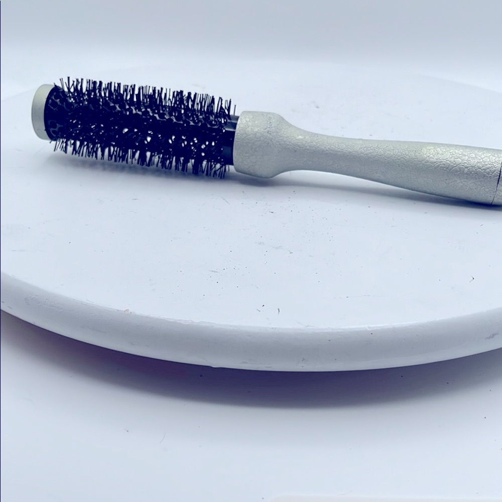 Silver and Black Round Hair Brush